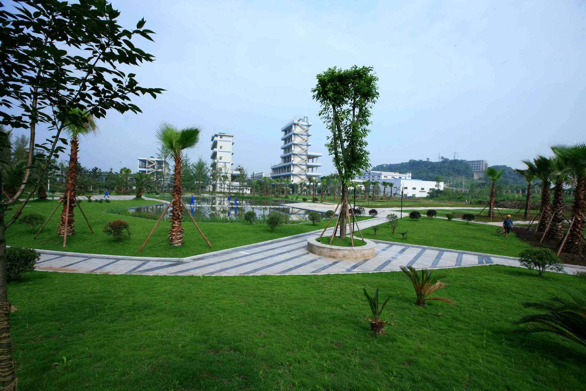 Landscaped fluorochemical production campus of Shanghai Fluorochem